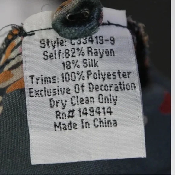 Johnny Was Multicolor Laurelie silk velvet burn out xs Dress $409 - Picture 5 of 5